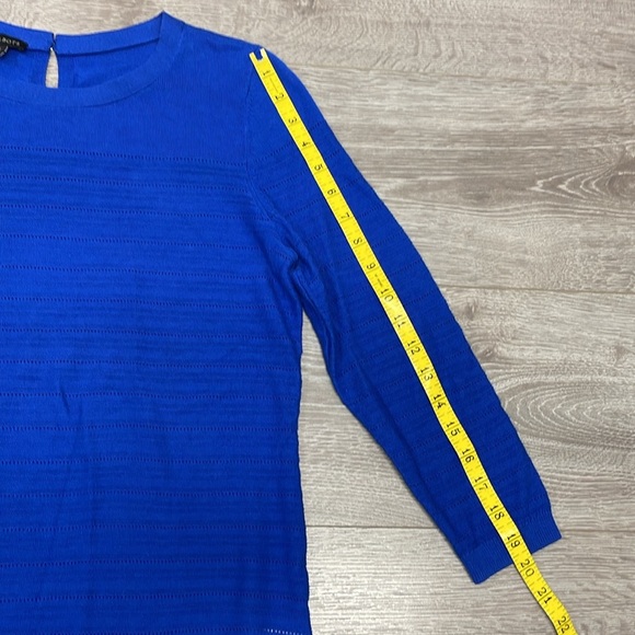 NWT Talbots 3/4 Sleeve Pointelle Pull On Sweater XS - Picture 6 of 16